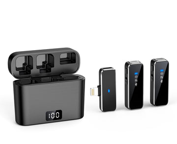Noise Reduction Microphone with Charging Box Transmitter