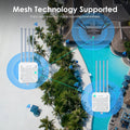 AX3000 Wifi6 Outdoor Access Point/Mesh Extender, Dual Band 2.4G+5G Long Range Outdoor Wifi Mesh Router with Poe/4X8Dbi High-Gain Antennas/Ip67 Weatherproof Enclosure/Signal Booster Amplifier