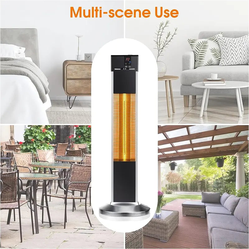 Space Heater for Indoor Use Large Room - Air Choice 1500W Room Heater with 3S Quick Heating/Safe Infrared Heater with 3 Modes/Super Quiet Portable Heater Garage, Electric Outdoor Heaters for Patio Garage Heater