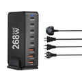 268W Desktop Gan Charger 8-Port USB Type C PD Charger Fast Charge 3.0 USB Type C Fast Charger Mobile USB Charger