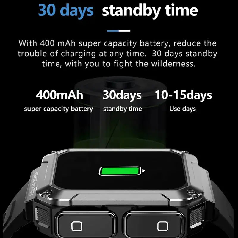 3-In-1 Smartwatch with Wireless Earbuds and Music Player, Bluetooth 5.0, Smart Watch, Android, Iphone, Fitness Tracker, Blood Pressure, Blood Oxygen, Calorie Tracker, Sports Modes, Heart Rate Tracking, Bracelet Devices Wearable Wristwatch Local Memory