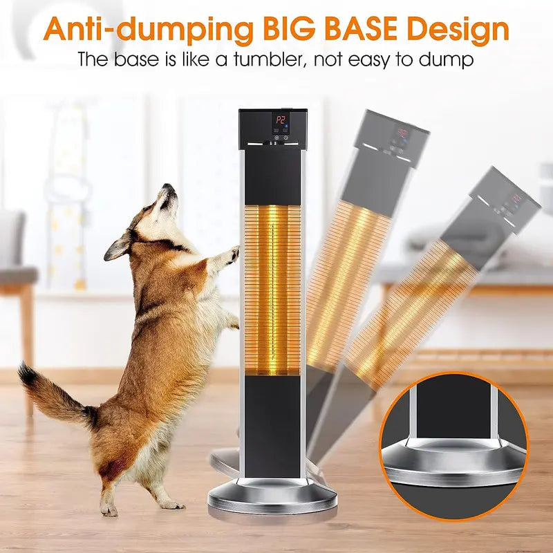 Space Heater for Indoor Use Large Room - Air Choice 1500W Room Heater with 3S Quick Heating/Safe Infrared Heater with 3 Modes/Super Quiet Portable Heater Garage, Electric Outdoor Heaters for Patio Garage Heater
