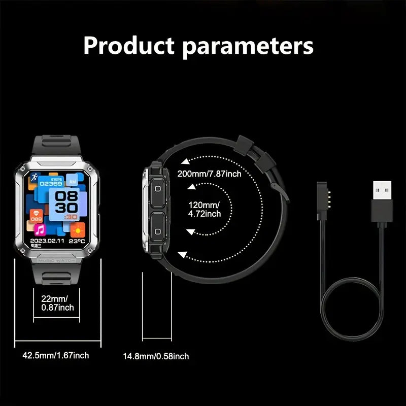 3-In-1 Smartwatch with Wireless Earbuds and Music Player, Bluetooth 5.0, Smart Watch, Android, Iphone, Fitness Tracker, Blood Pressure, Blood Oxygen, Calorie Tracker, Sports Modes, Heart Rate Tracking, Bracelet Devices Wearable Wristwatch Local Memory