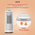 CLEVAST Smart Space Heater for Indoor Use, 1500W Fast Heating PTC Ceramic Portable Heaters with Thermostat, Quiet Electric Space Heater with RGB Night Light for Bedroom, Office, App & Voice Control